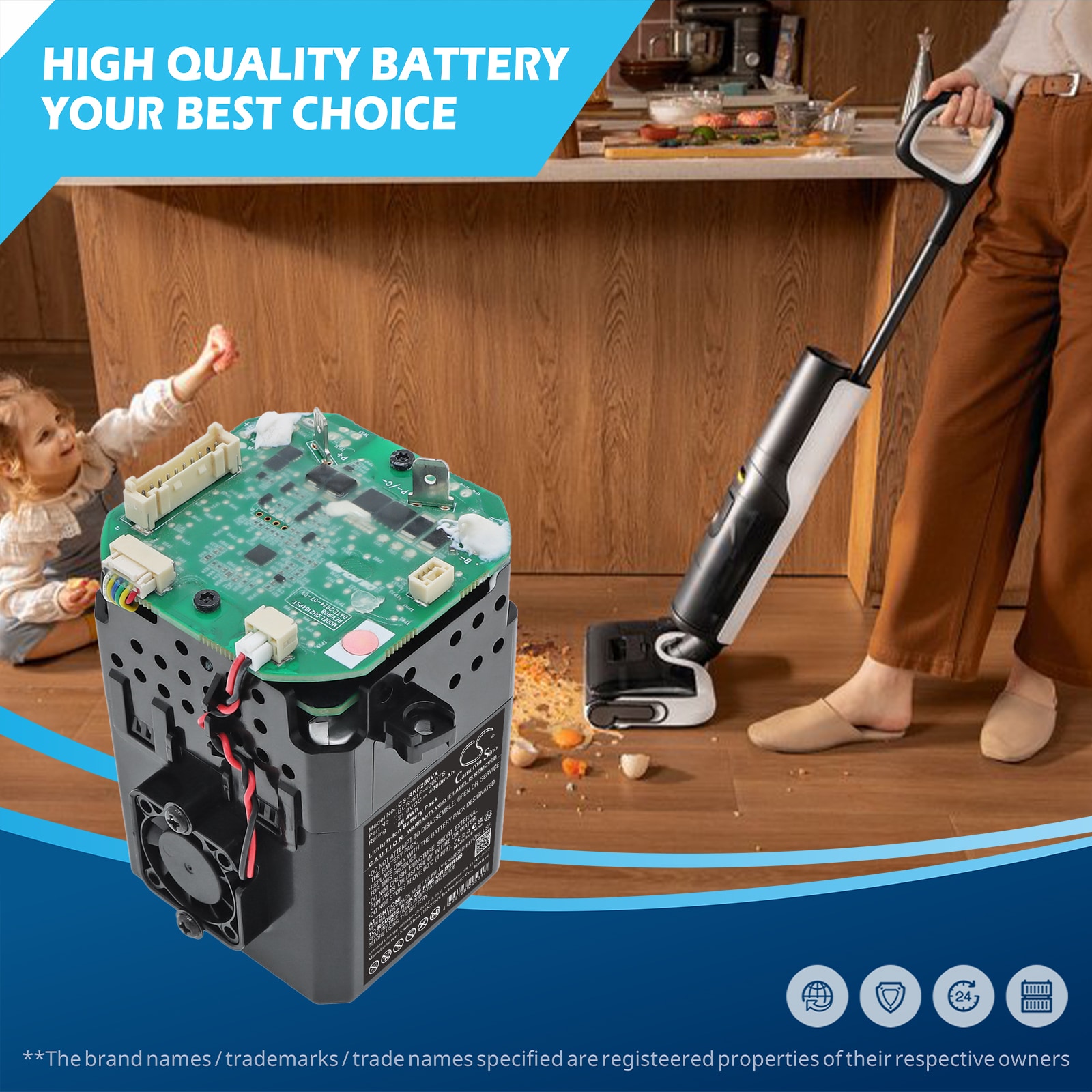 Batteri till Vakuum för Roborock F25 LT, F25 RT, WD5M2A m.fl.