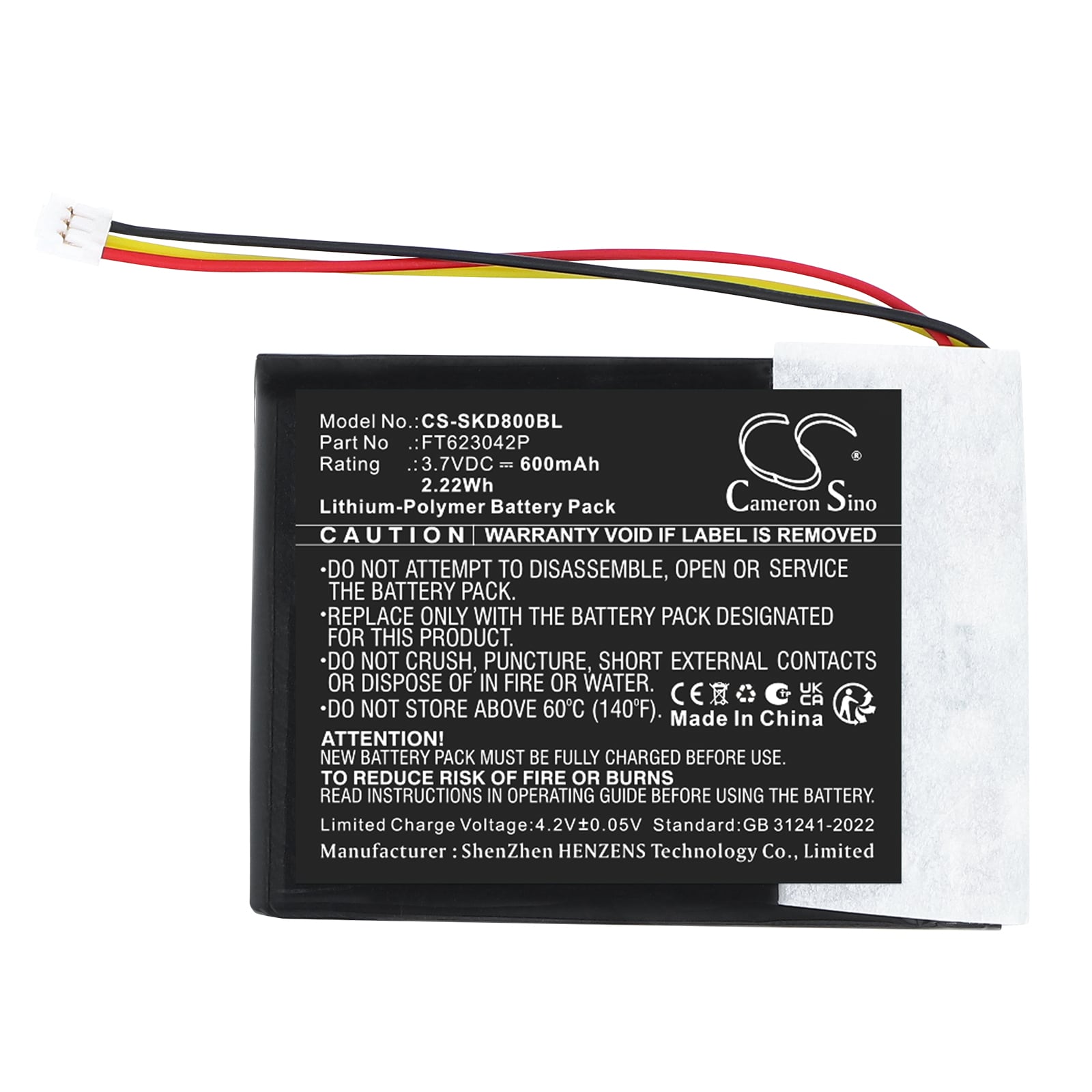 Batteri till Streckkodsläsare för Socket Mobile S860, D840, D860 m.fl.
