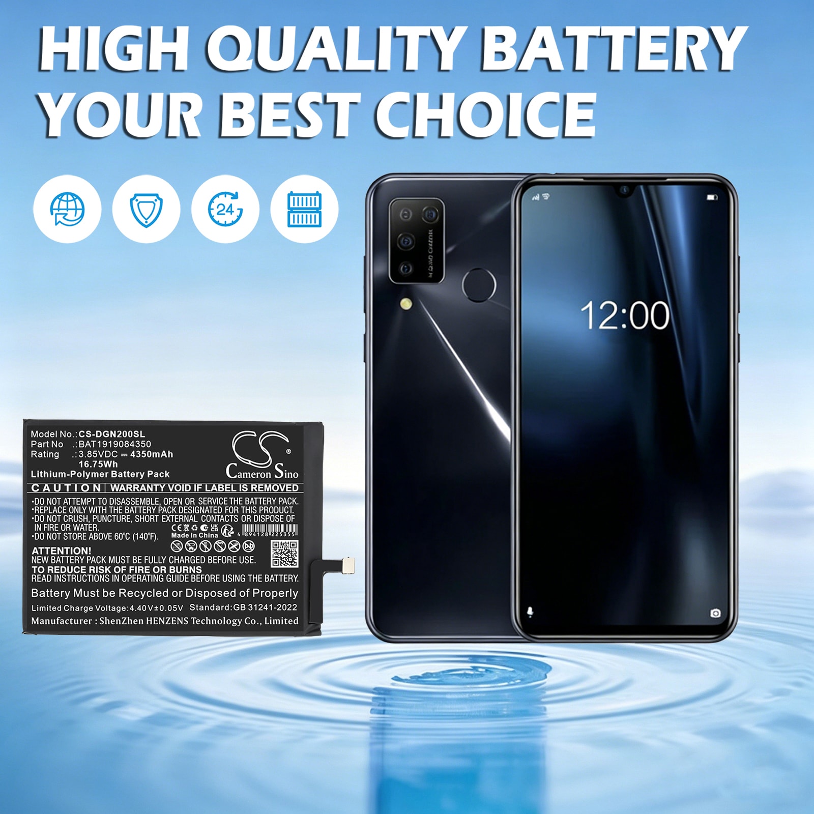 Batteri till Mobil, smartphone för Doogee N20, N20 Pro