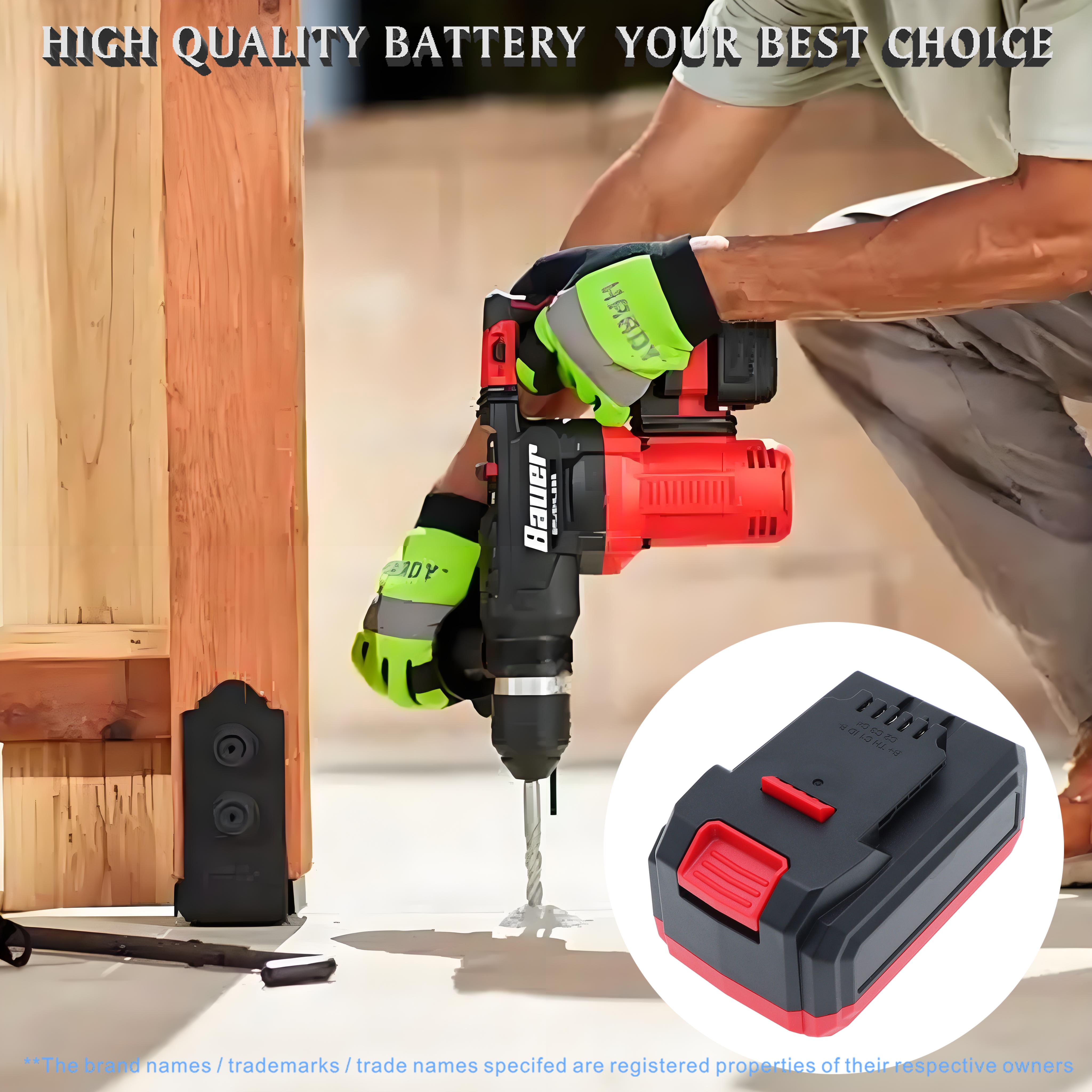 Batteri till Elverktyg för Bauer 20V Brushless Cordless, 20V Brushless Cordless m.fl.