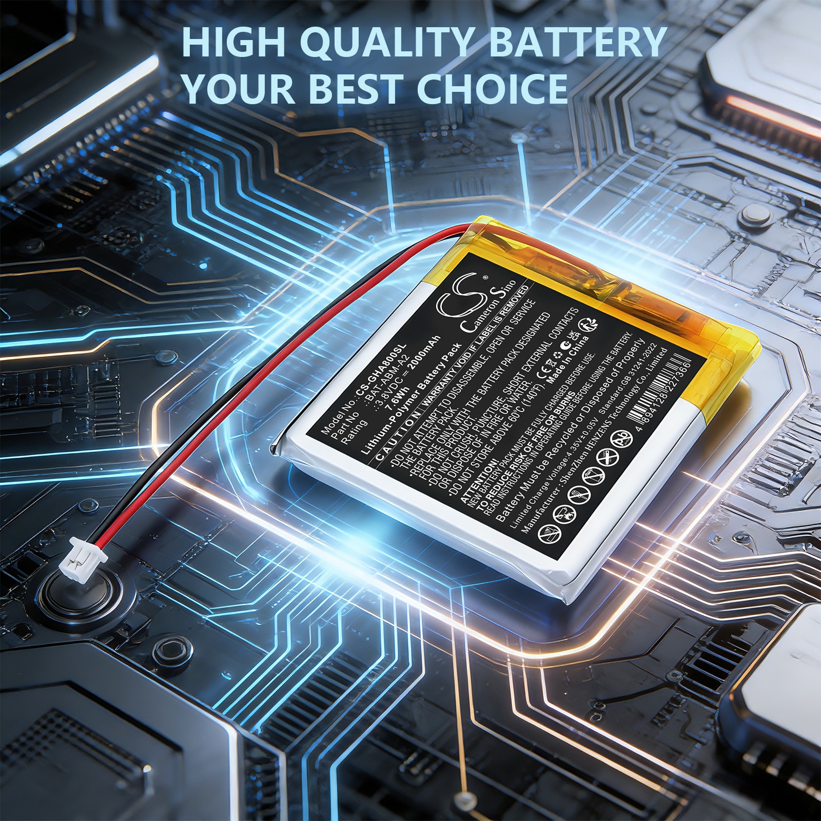 Batteri till Babyfon för GHB ABM800