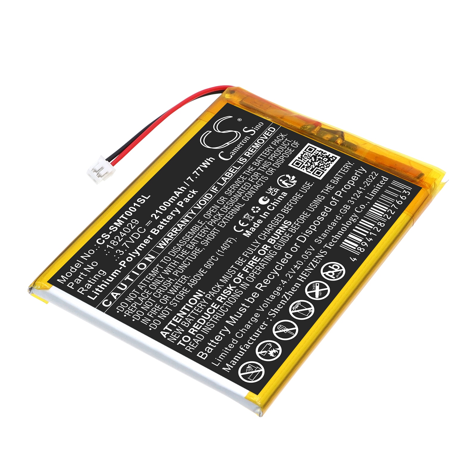 Batteri till Smart hem för Somfy 1824029, TaHoma Pad io, Tahomi Pad io