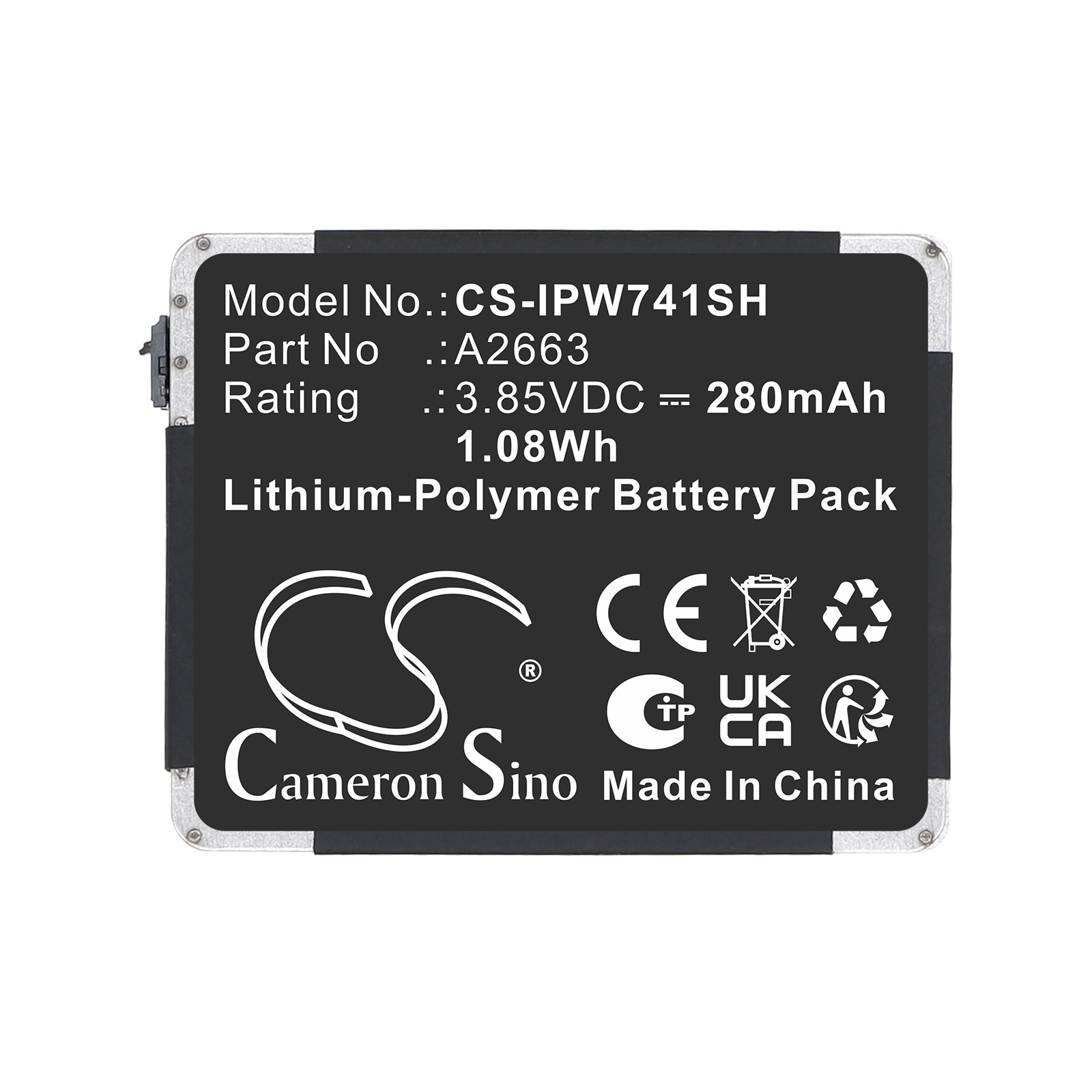 Batteri till Smartklocka för Apple  A2473,  A2475, A2476 m.fl.