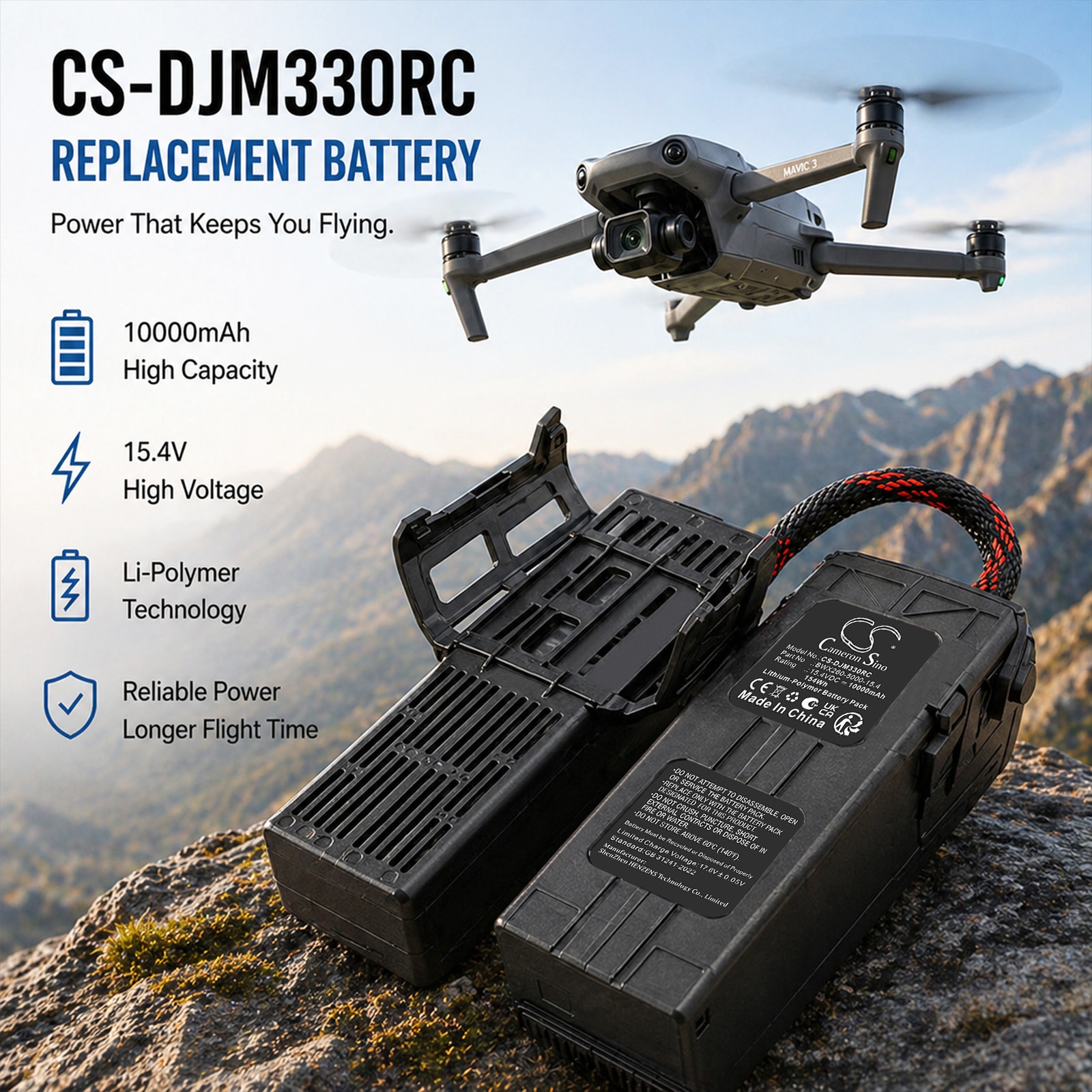 Batteri till Drönare för DJI DJI Mavic 3, DJI Mavic 3 Cine, DJI Mavic 3 Classic m.fl.
