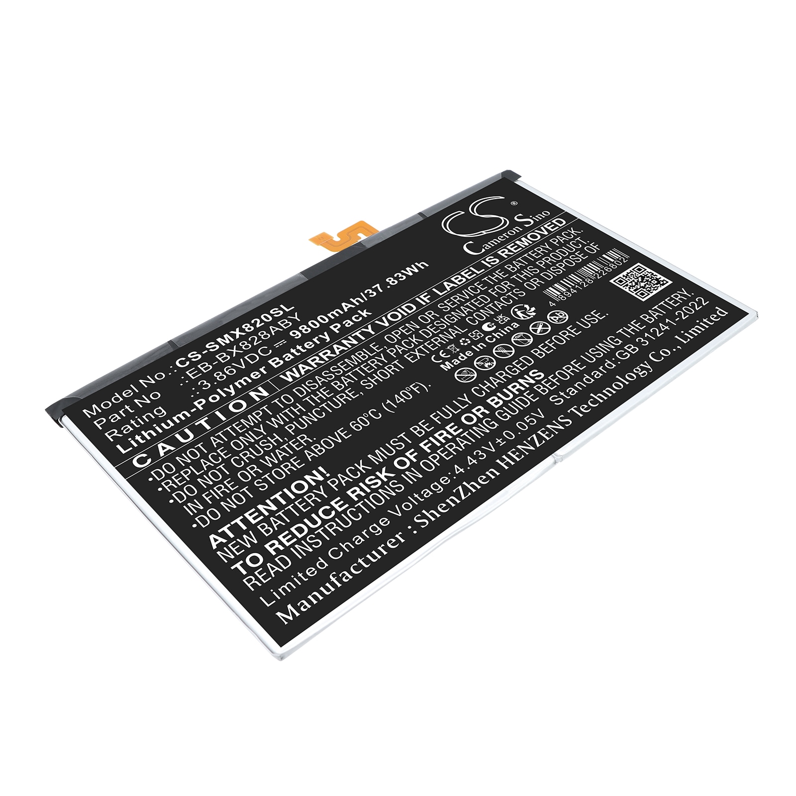 Batteri till Surfplatta för Samsung Galaxy Tab S10+,  SM-X620,  SM-X626 m.fl.