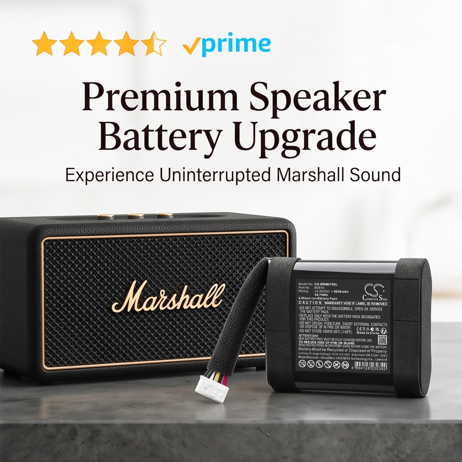 Batteri till Talare för Marshall MHP-97428, Middleton II