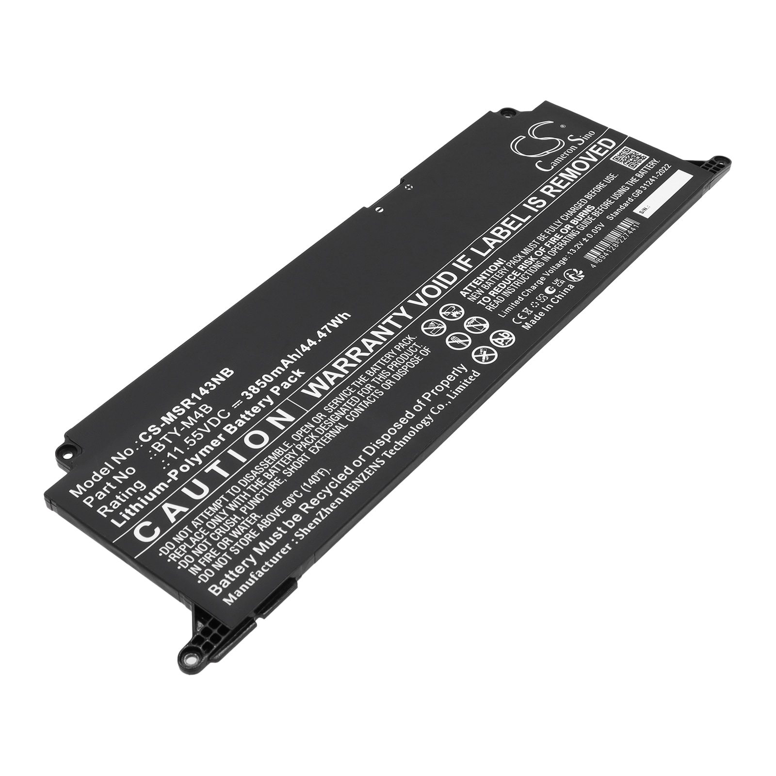 Batteri till Laptop, Bärbar dator för MSI  F13MG-206XES, Modern 14