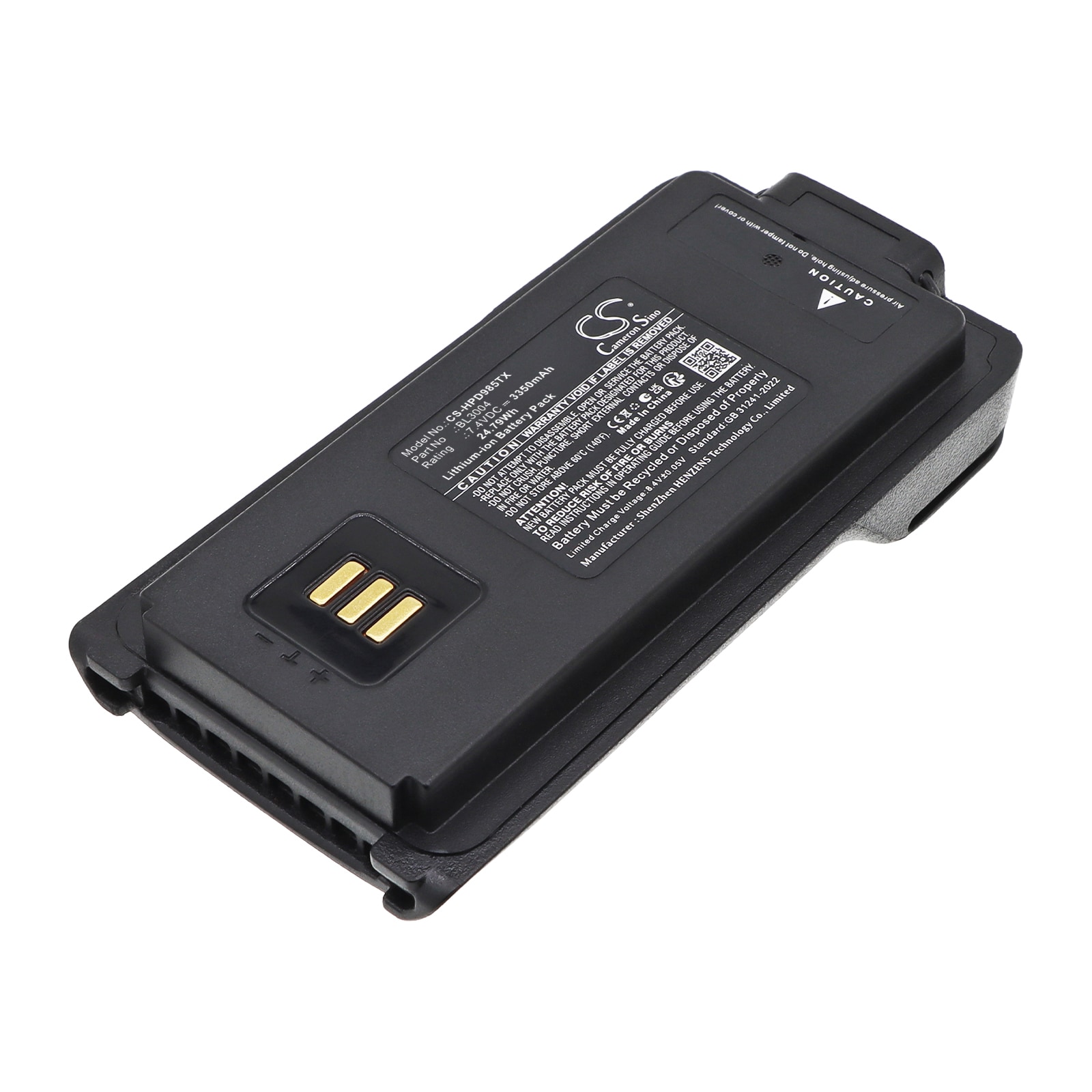 Batteri till Komradio för Hytera PD980, PD980, PD985 m.fl.