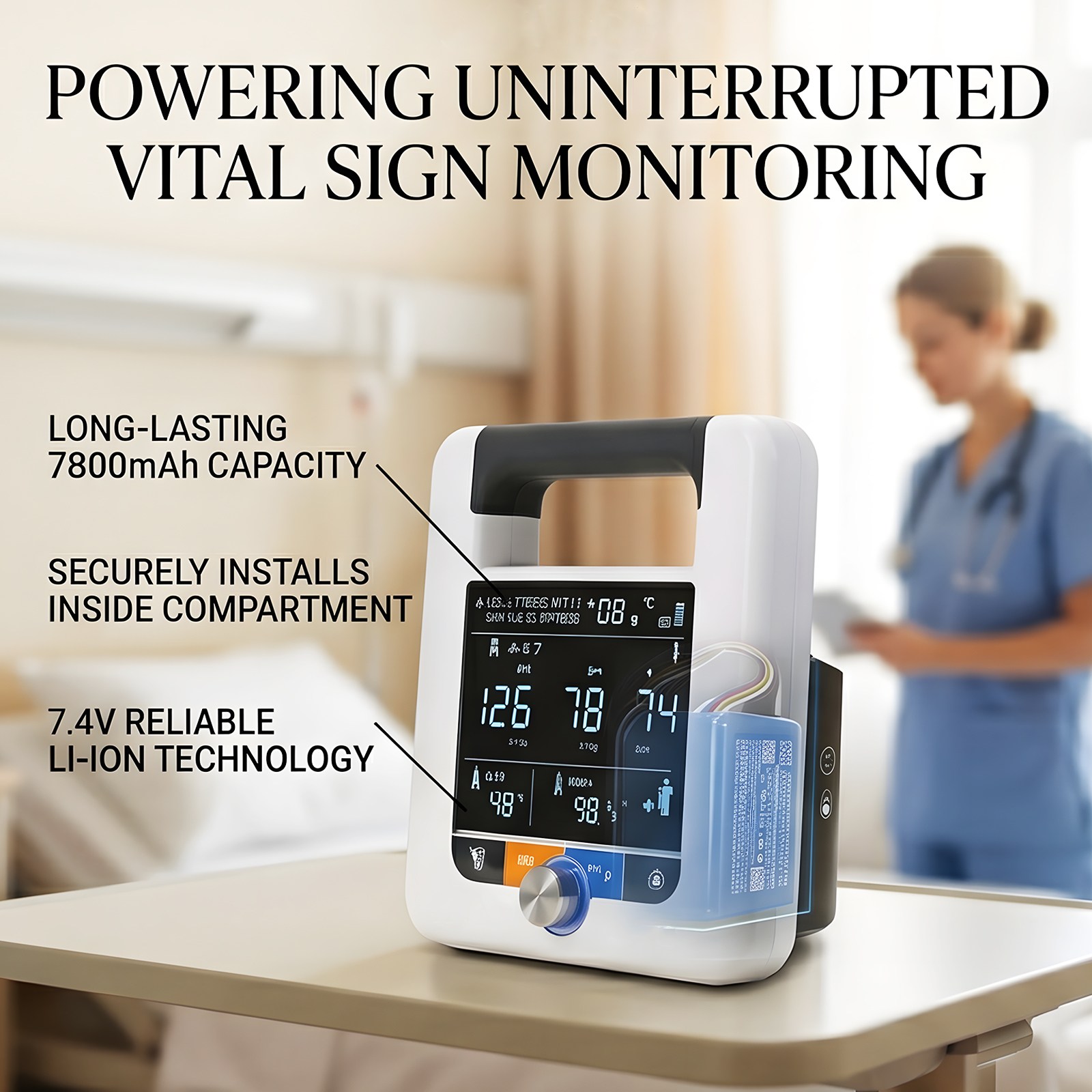 Batteri till Medicinsk för SunTech CT40 Monitor