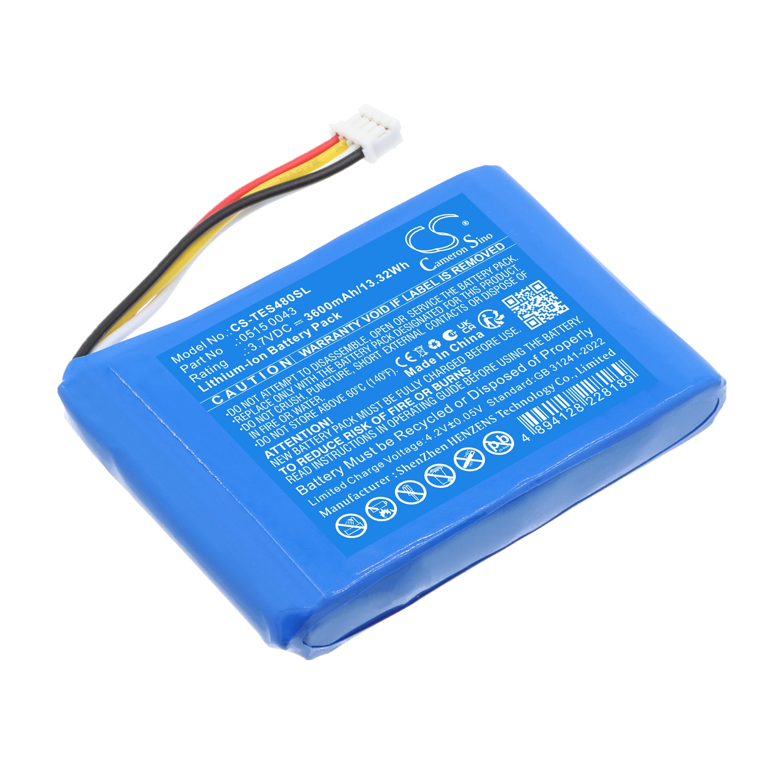 Batteri till Utrustning, kartläggning, provning för Testo 480
