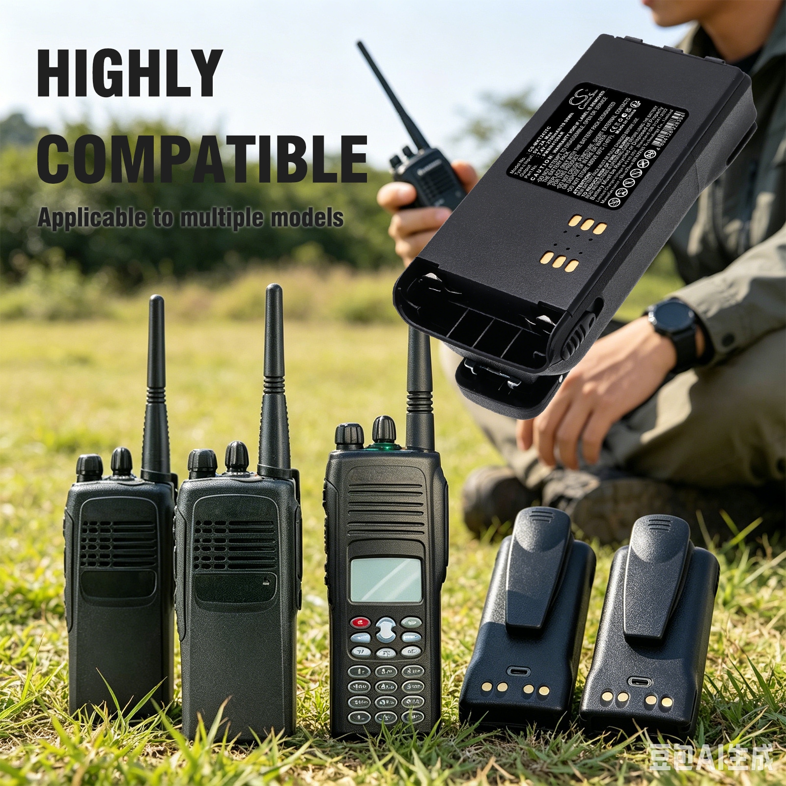 Batteri till Komradio för Motorola CT150, CT250, CT450 m.fl.