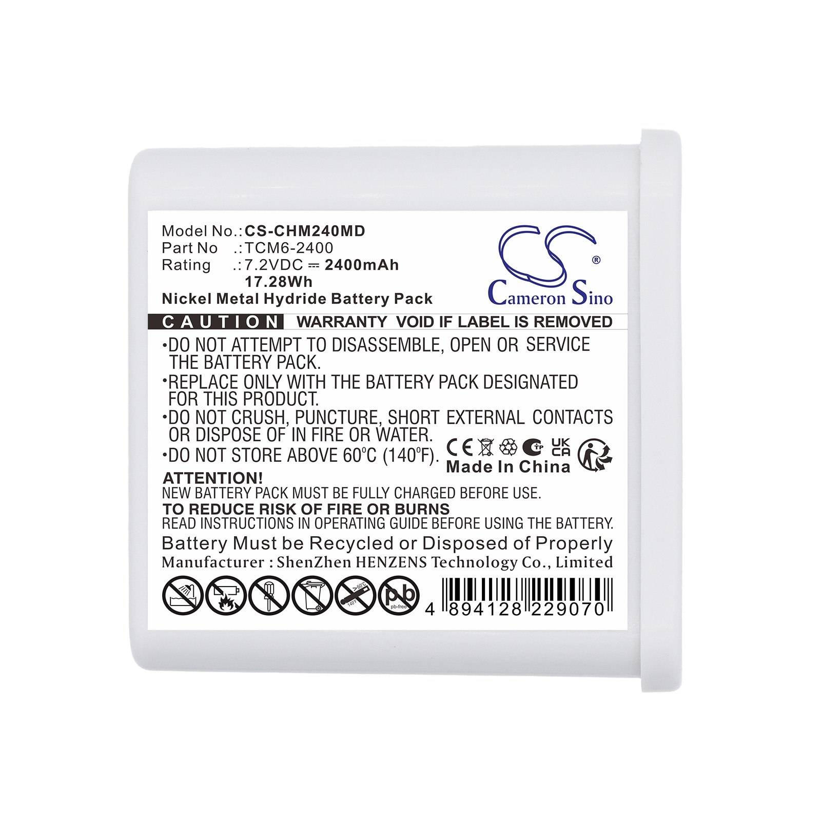 Batteri till Medicinsk för ChoiceMMed MD2000A, MD2000B, VI-200A