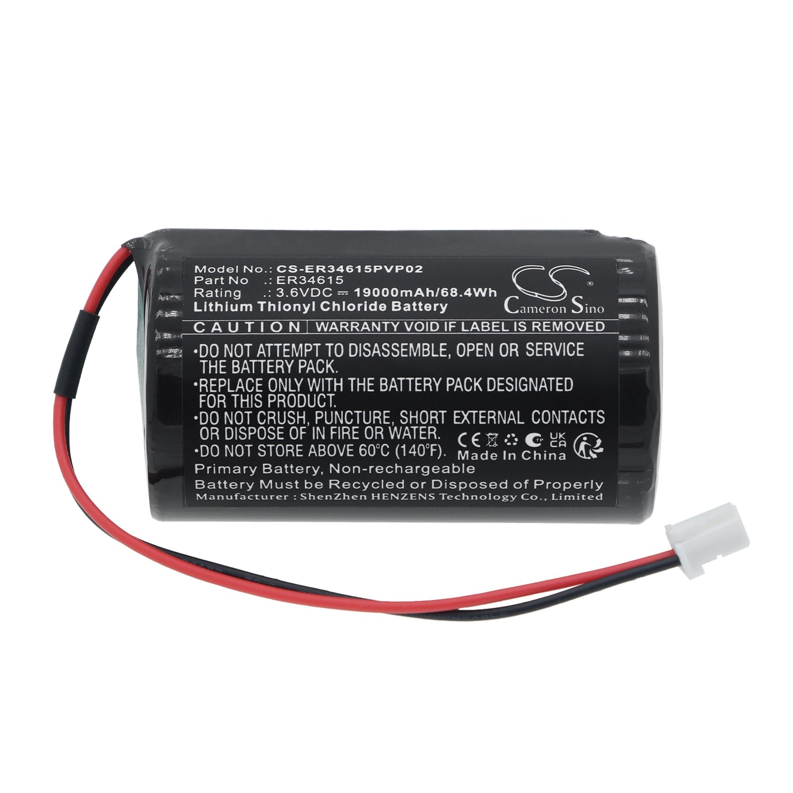 Batteri till ER34615 för ER34615 With JST/PAP-02V-S connector
