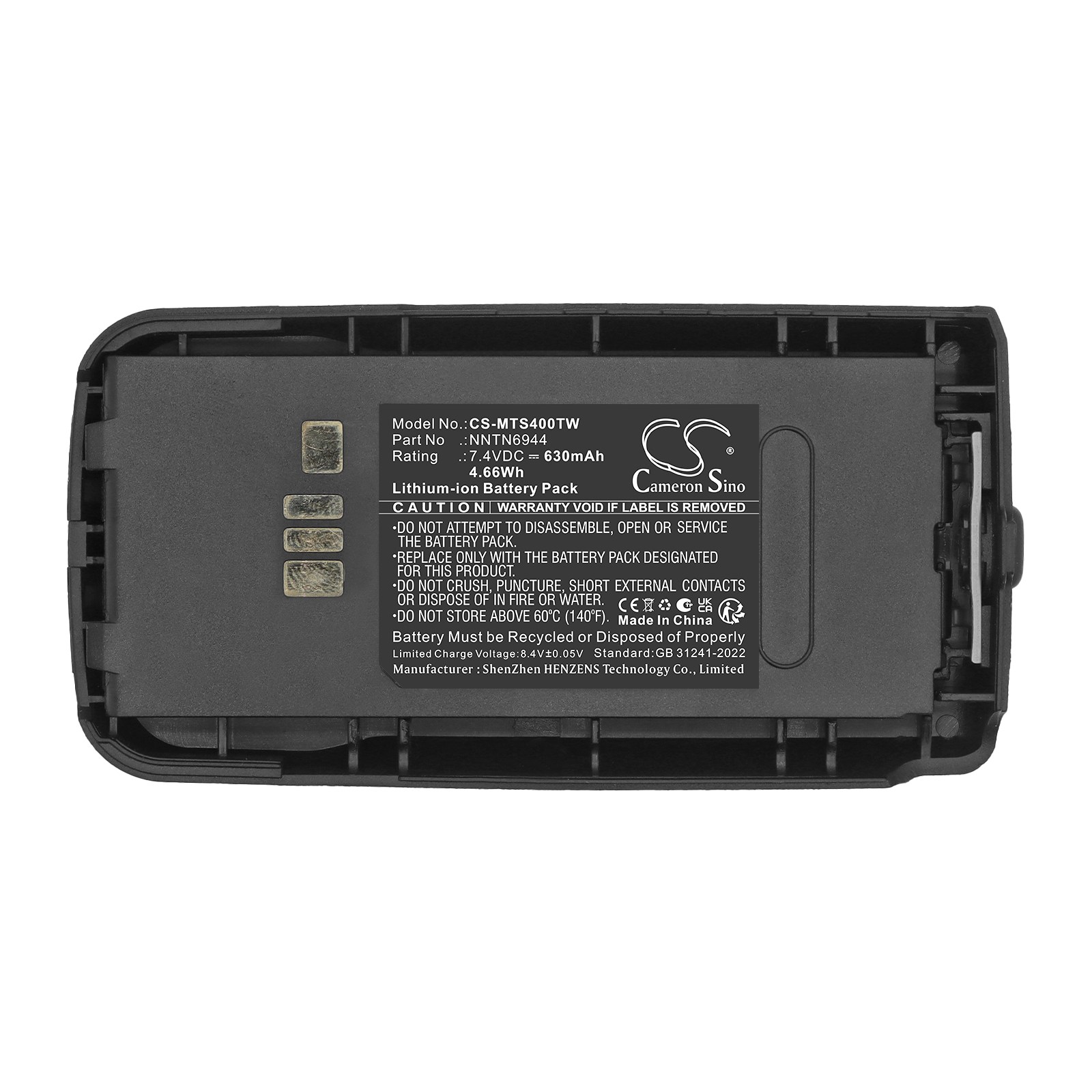 Batteri till Komradio för Motorola  H18KCN9PW9AN,  H18QCN9PW9AN, XTS4000