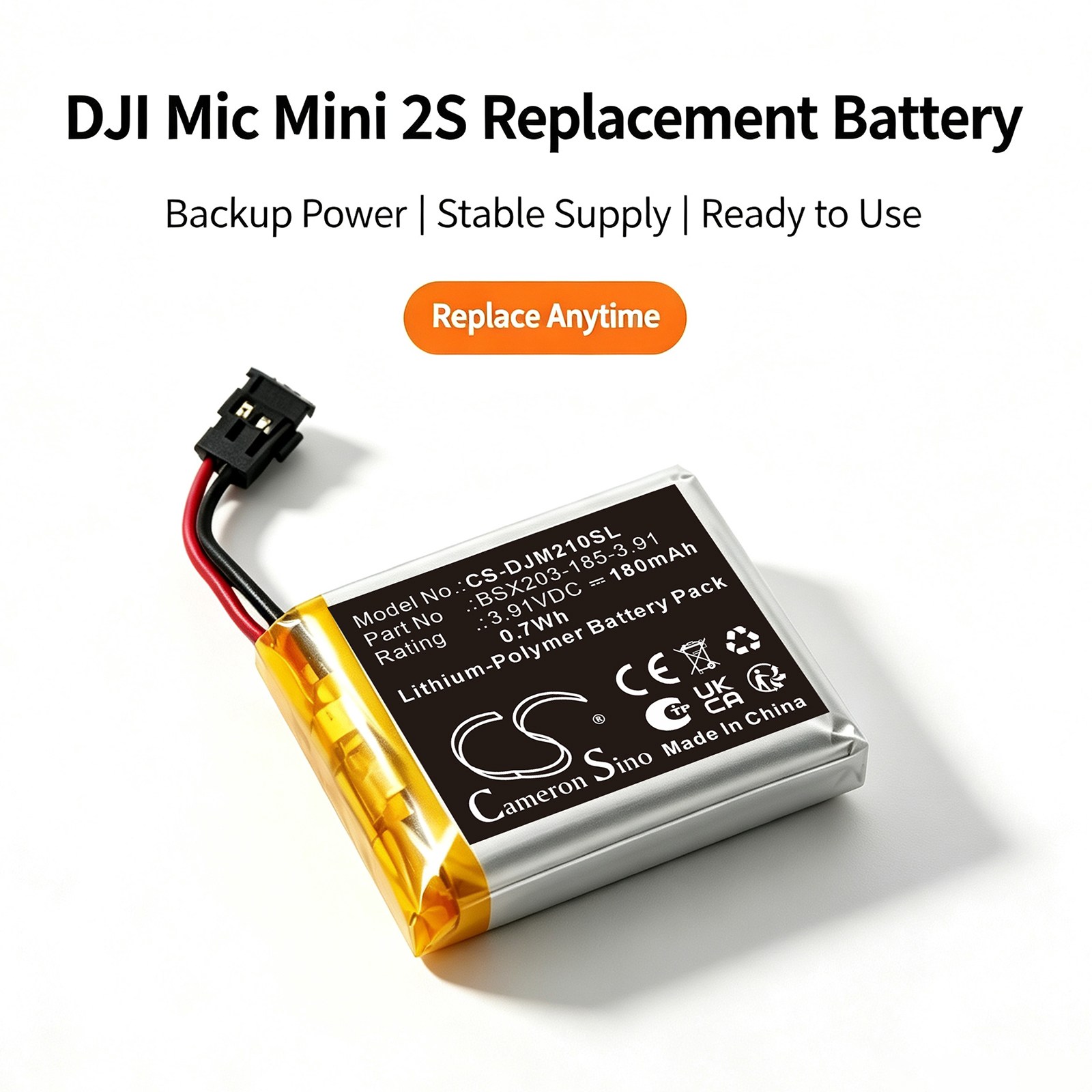 Batteri till Mikrofon för DJI Mic Mini 2S