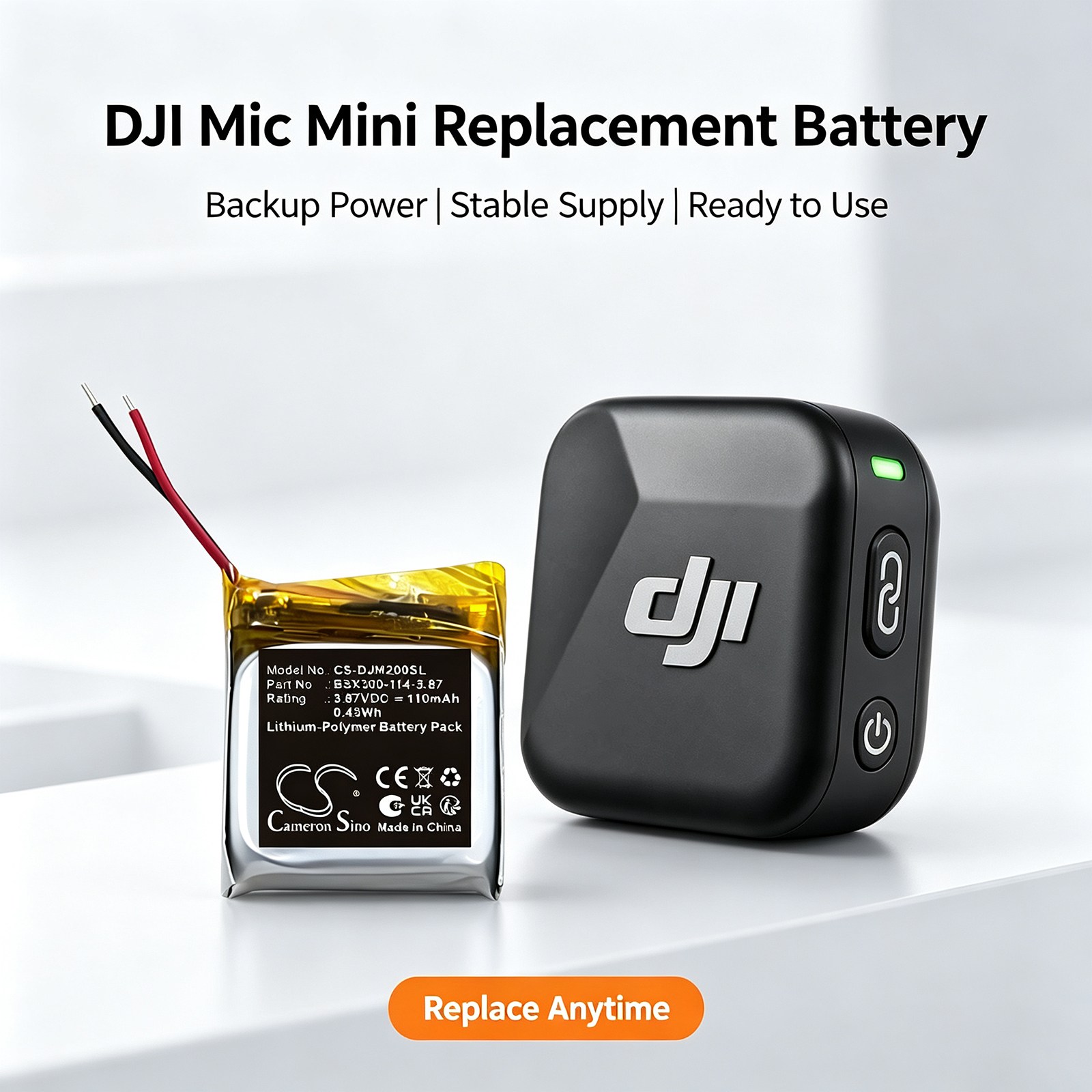 Batteri till Mikrofon för DJI Mic Mini