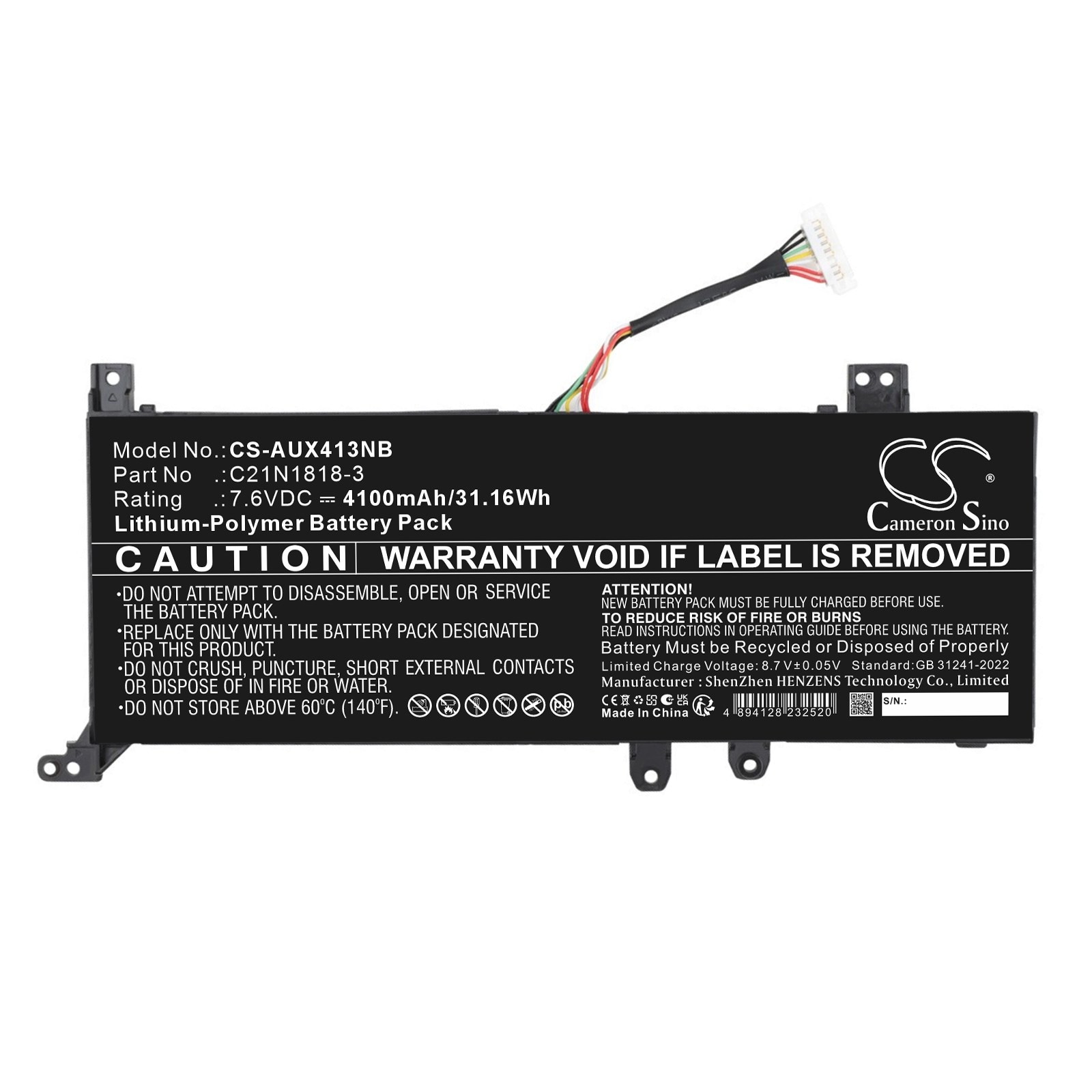 Batteri till Laptop, Bärbar dator för Asus VivoBook D409, F409, M409 m.fl.