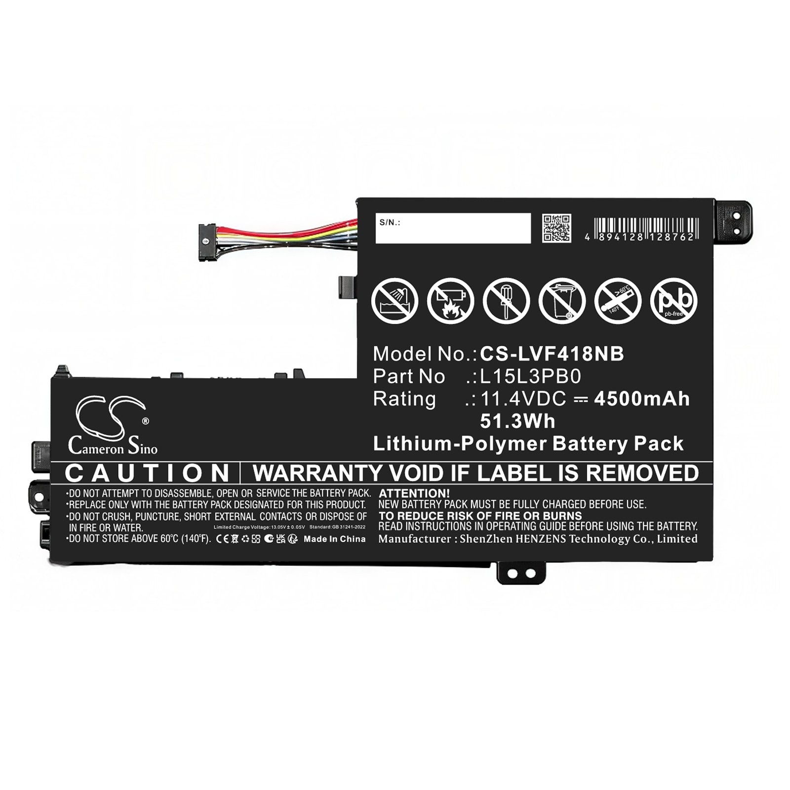 Batteri till Laptop, Bärbar dator för Lenovo Flex 4 1470, Flex 4 1480, 80SA0002US m.fl.