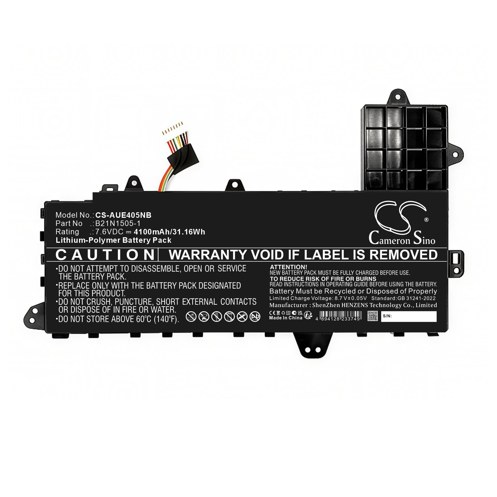 Batteri till Laptop, Bärbar dator för Asus E402N, E402S, E502S m.fl.