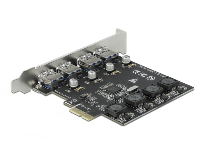 Delock PCI Express x1-kort till 4 x externa USB Typ-A (SuperSpeed USB)