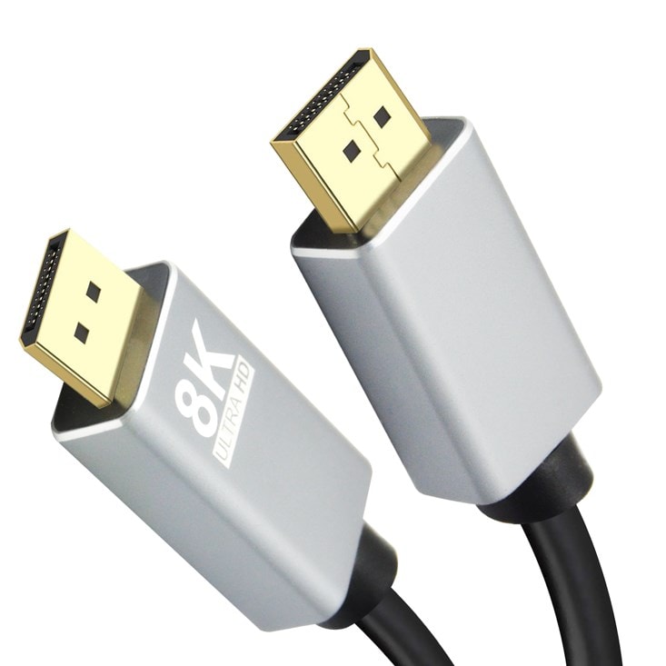 Helos DisplayPort-anslutningskabel DisplayPort hane/hane PREMIUM 8K 1,0 m