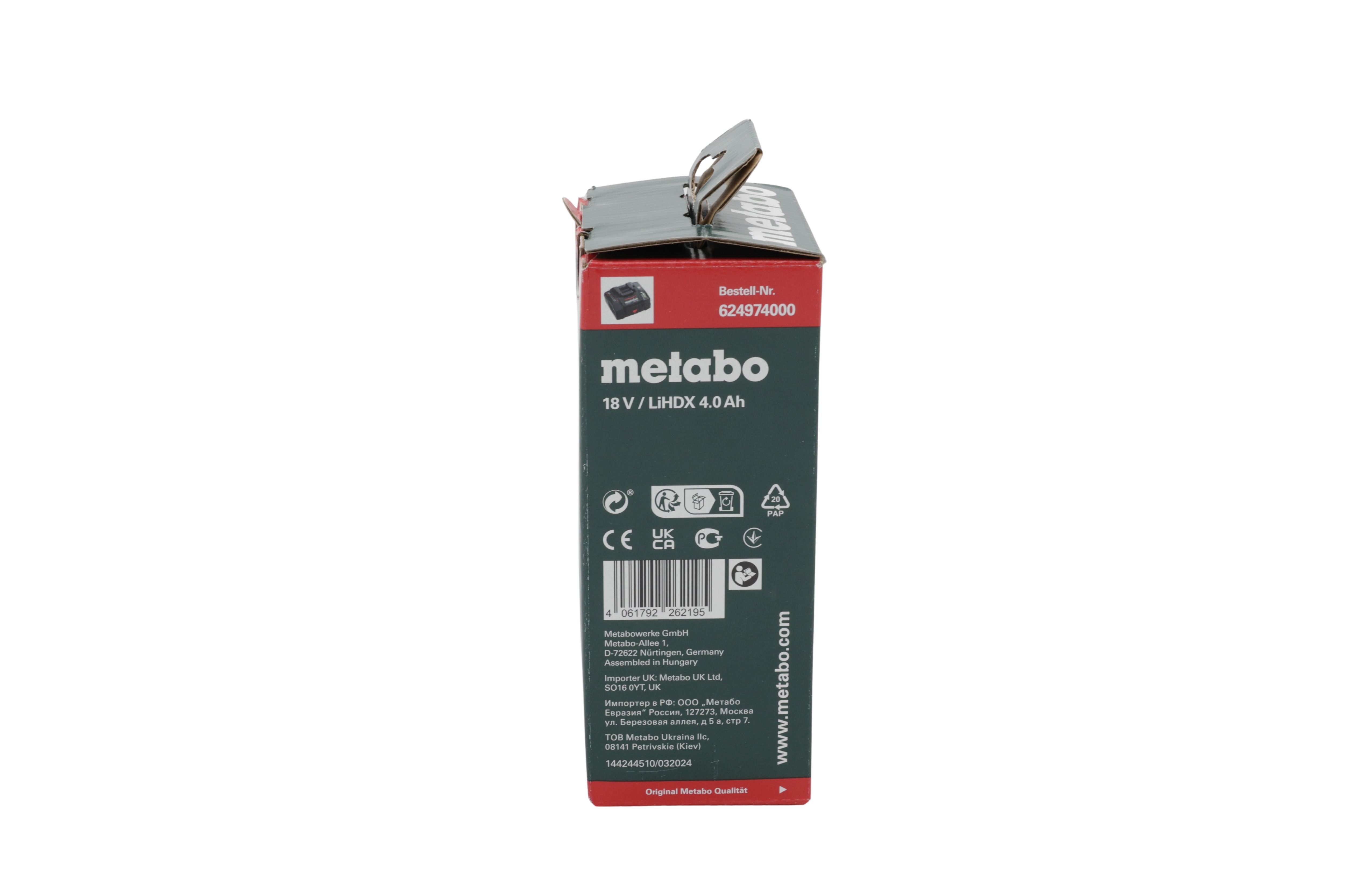 0 Ah, Metabo 624974000 LiHDX Akku 18 V 4