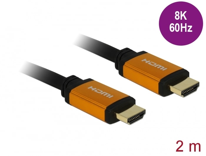 Delock Ultra High Speed HDMI-kabel 48 Gbps 8K 60 Hz, 2 m