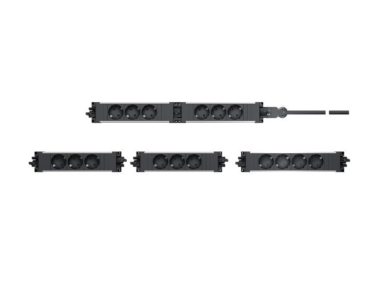Bachmann stikkontaktlist Step base 3x stikkontakter med GST18
