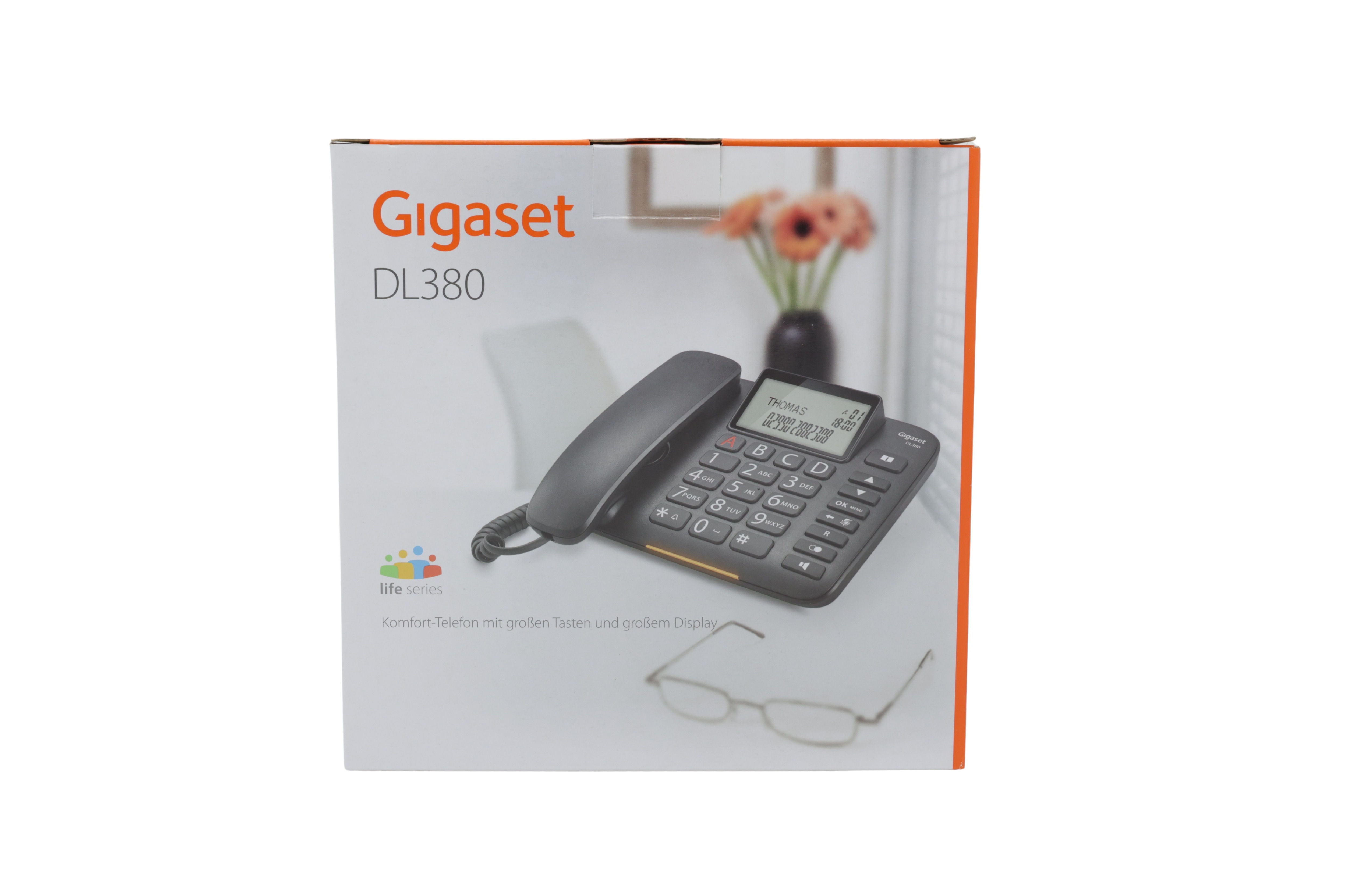 Gigaset DL380 – analogt fastnätstelefon med extra stora knappar och stor display