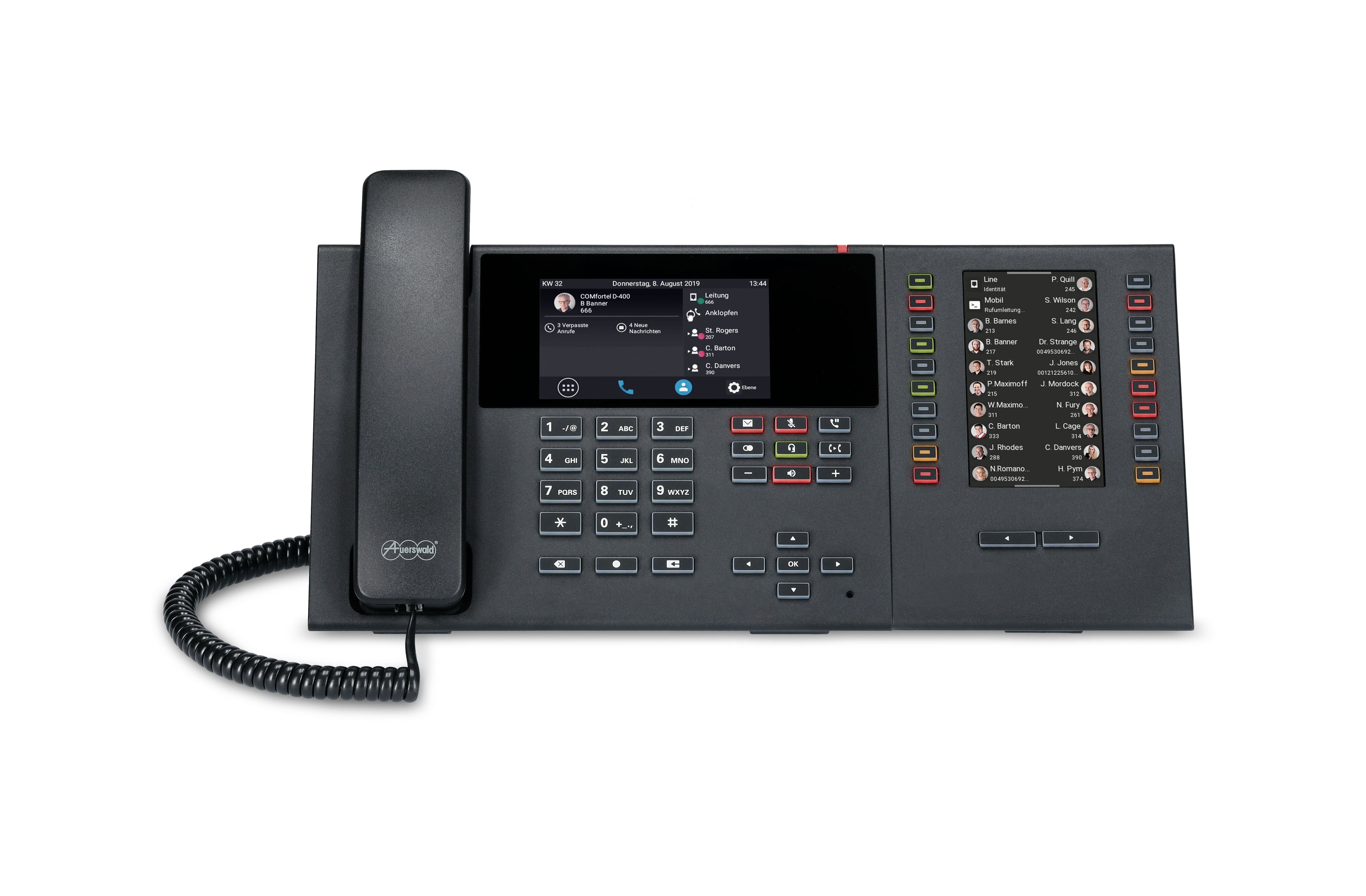 Auerswald COMfortel D-400 SIP-telefon med utbyggnadsoption