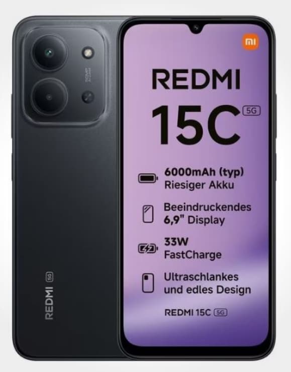 Xiaomi Redmi 15C 4G 128GB svart