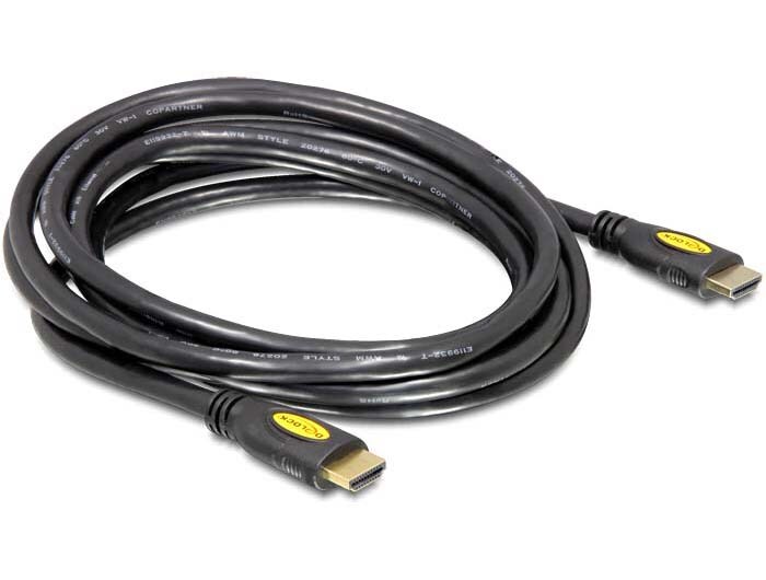5 m, Delock HDMI-kabel HDMI-A hane till HDMI-A hane, 4K