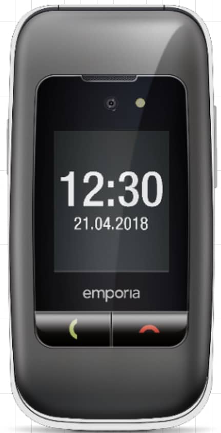 spacegrey/silver, Emporia emporiaONE (V200) 2G stor-knapps viktelefon