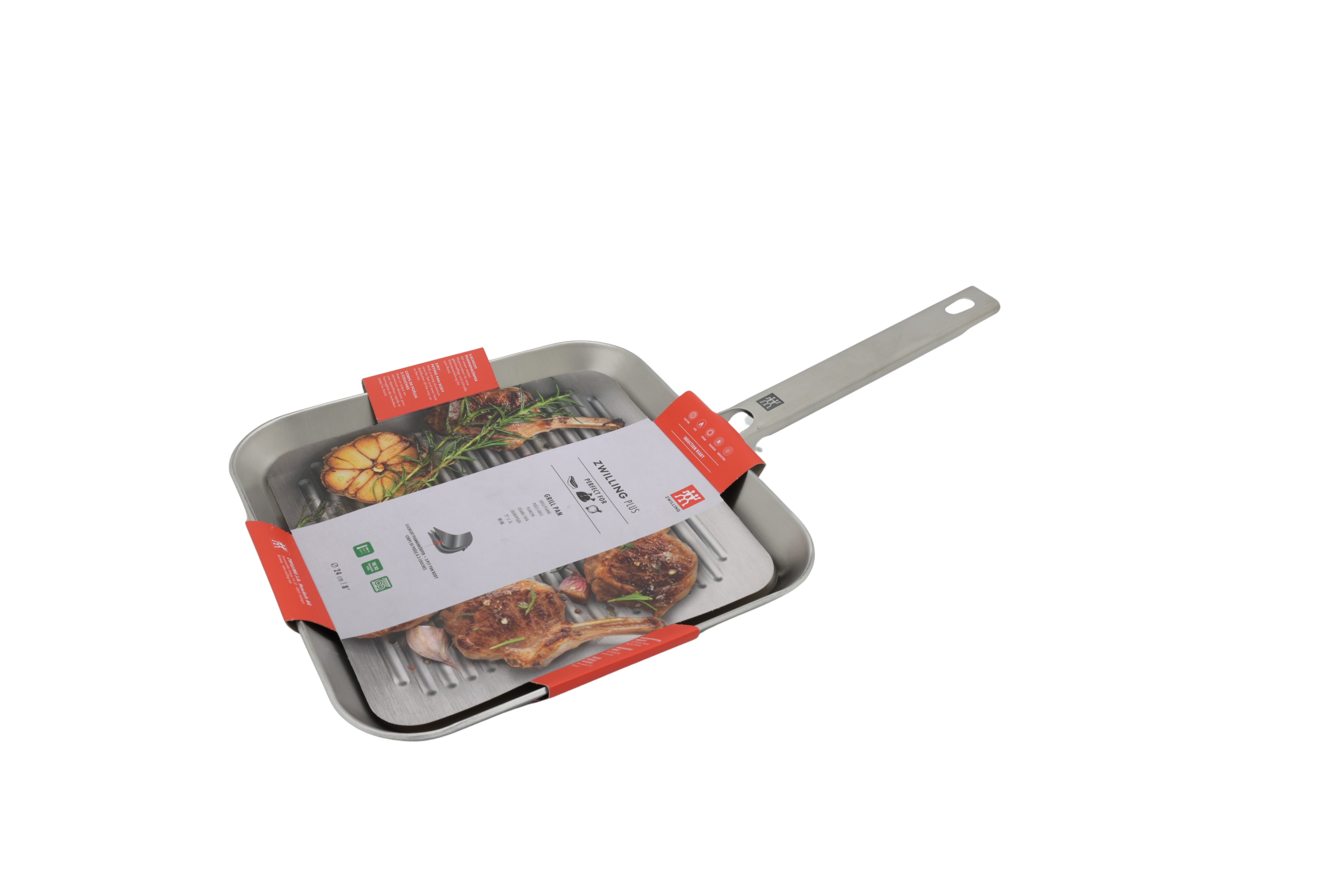 Zwilling Plus grillpanna i rostfritt stål 24 x 24 cm