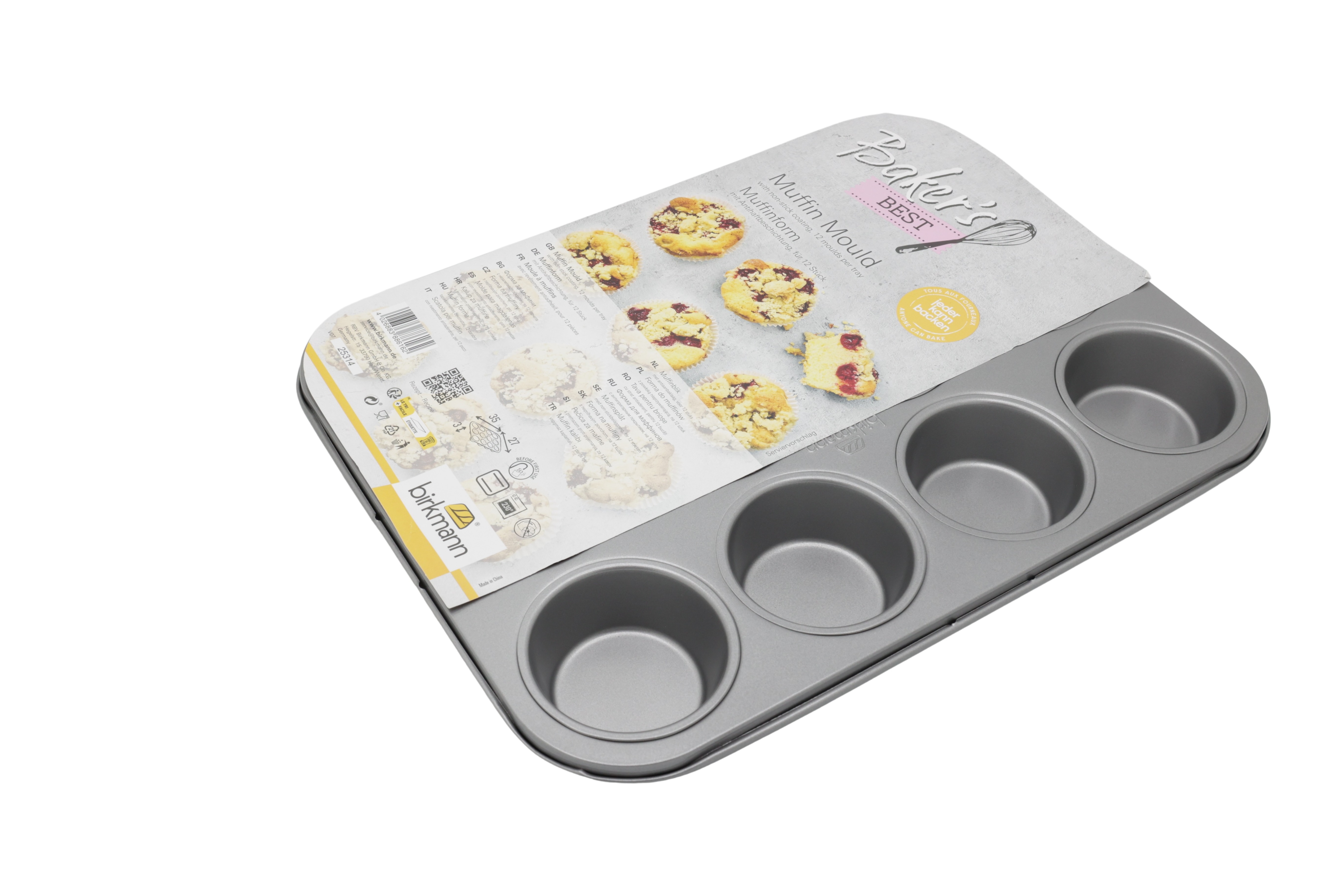 Birkmann Bakers Best Muffinform för 12 muffins, höjd 3 cm