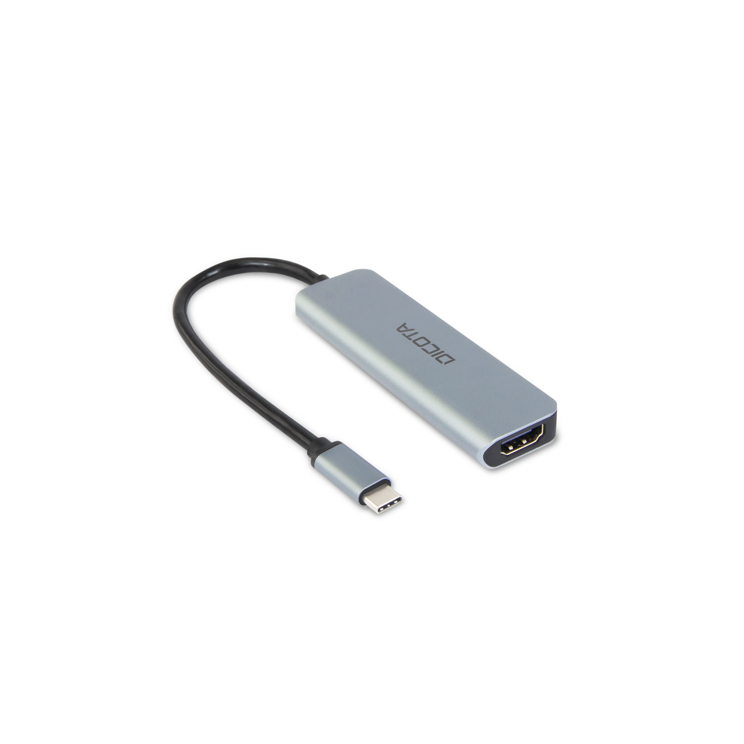 Dicota USB-C 5-i-1 videohubb 4K med PD 100 W