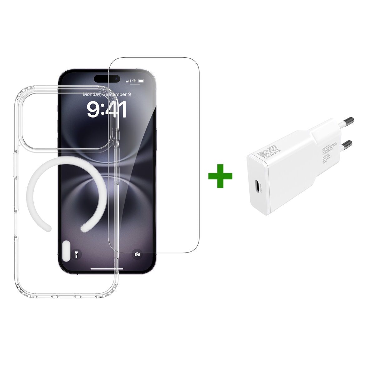 4smarts 3-i-1 Premium startset för Apple iPhone 17 Pro, MagSafe-kompatibelt