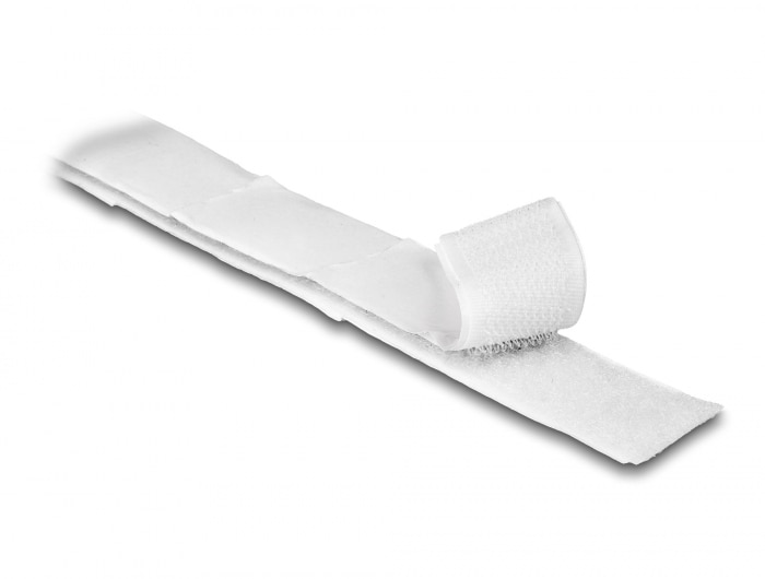 Delock självhäftande kardborreband – hakband och mjukband 5 m x 20 mm