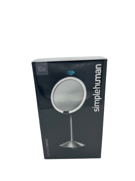 simplehuman Fällbar spegel med sensor, 12 cm, uppladdningsbar, borstat rostfritt stål