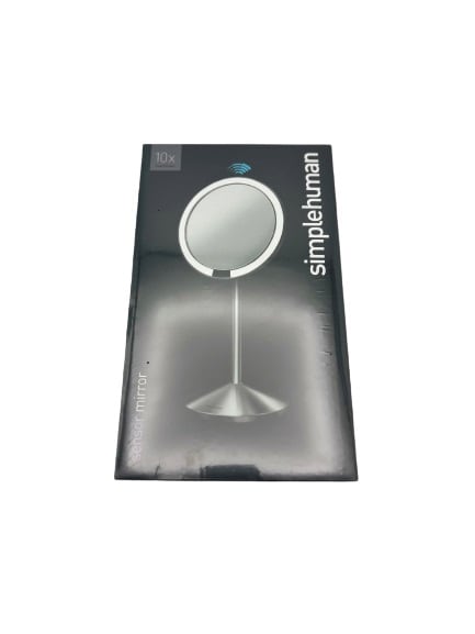 simplehuman Fällbar spegel med sensor, 12 cm, uppladdningsbar, borstat rostfritt stål