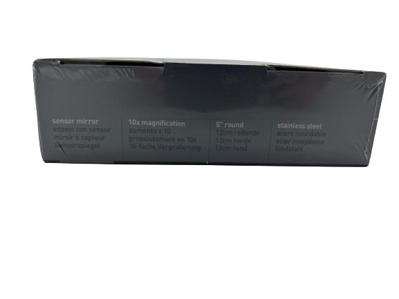simplehuman Fällbar spegel med sensor, 12 cm, uppladdningsbar, borstat rostfritt stål