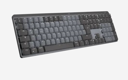 Logitech MX Mechanical – trådlöst tangentbord (DE) i grafit – tyst och taktilt