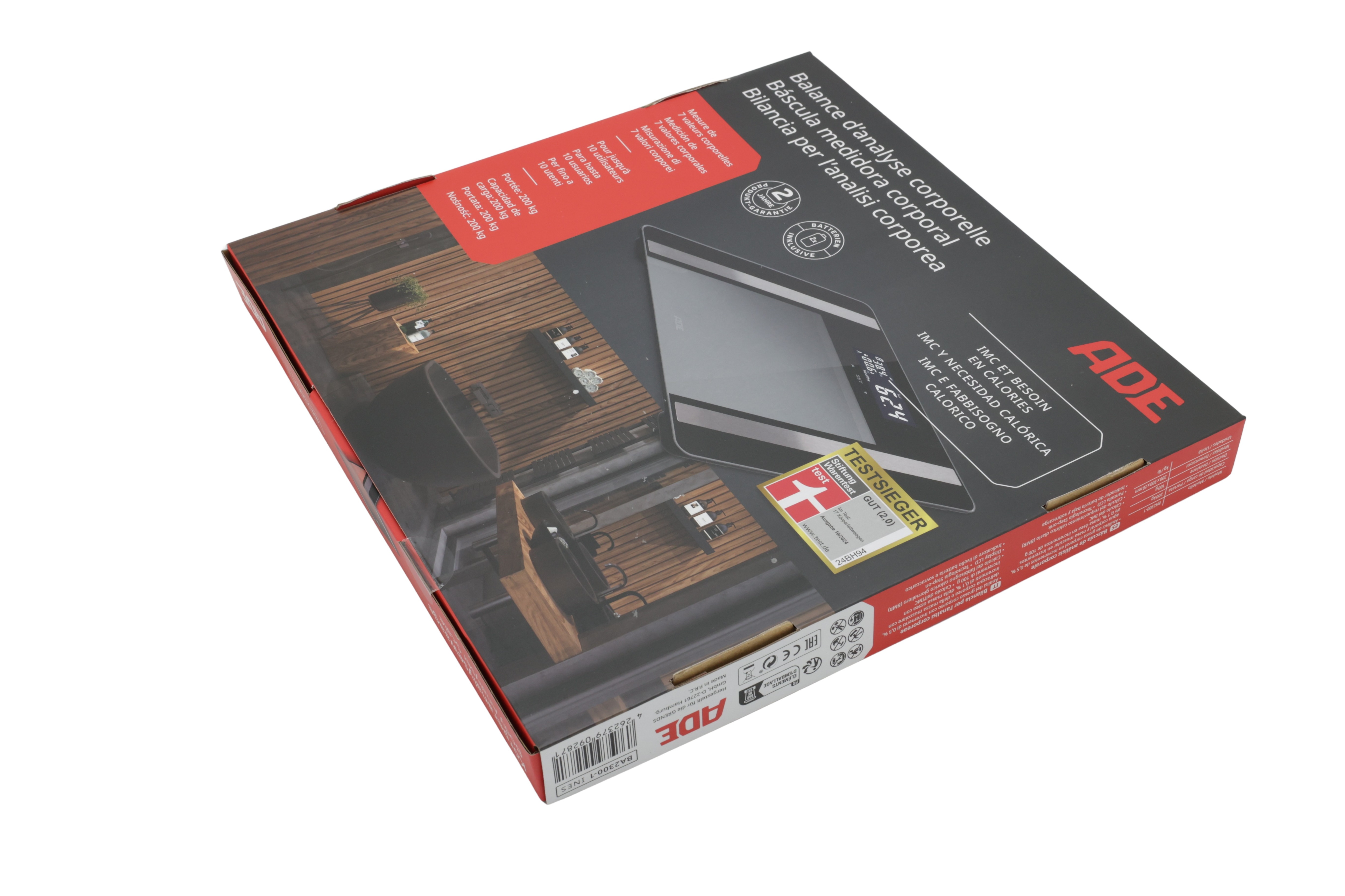 ADE Digital kroppsfettvåg Ines upp till 200 kg