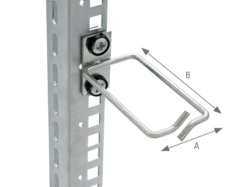 Triton kabelrangierbygel, metall, rak 40x80 mm