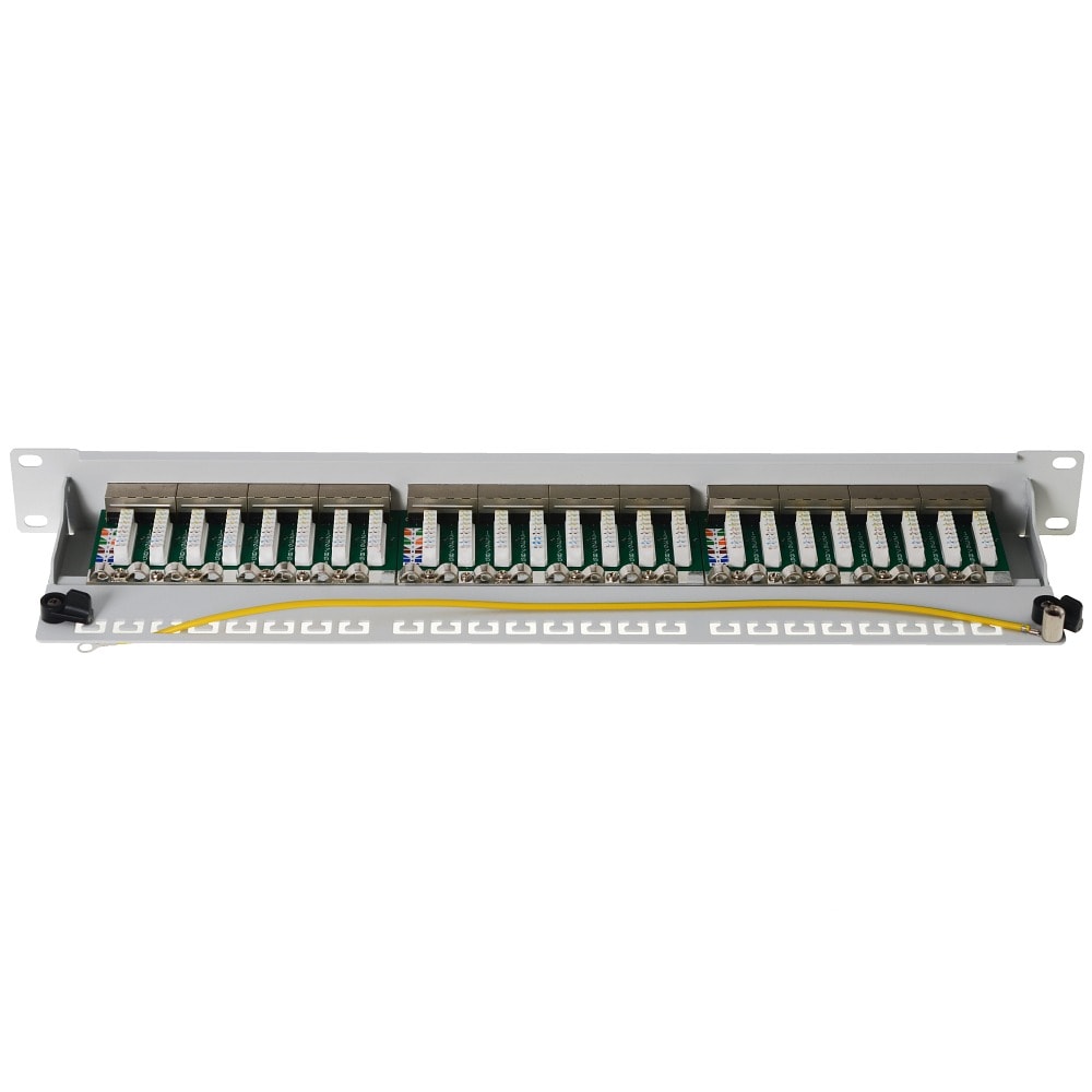 helos Cat.6A LSA 19" patchpanel 1 HE, 24 portar