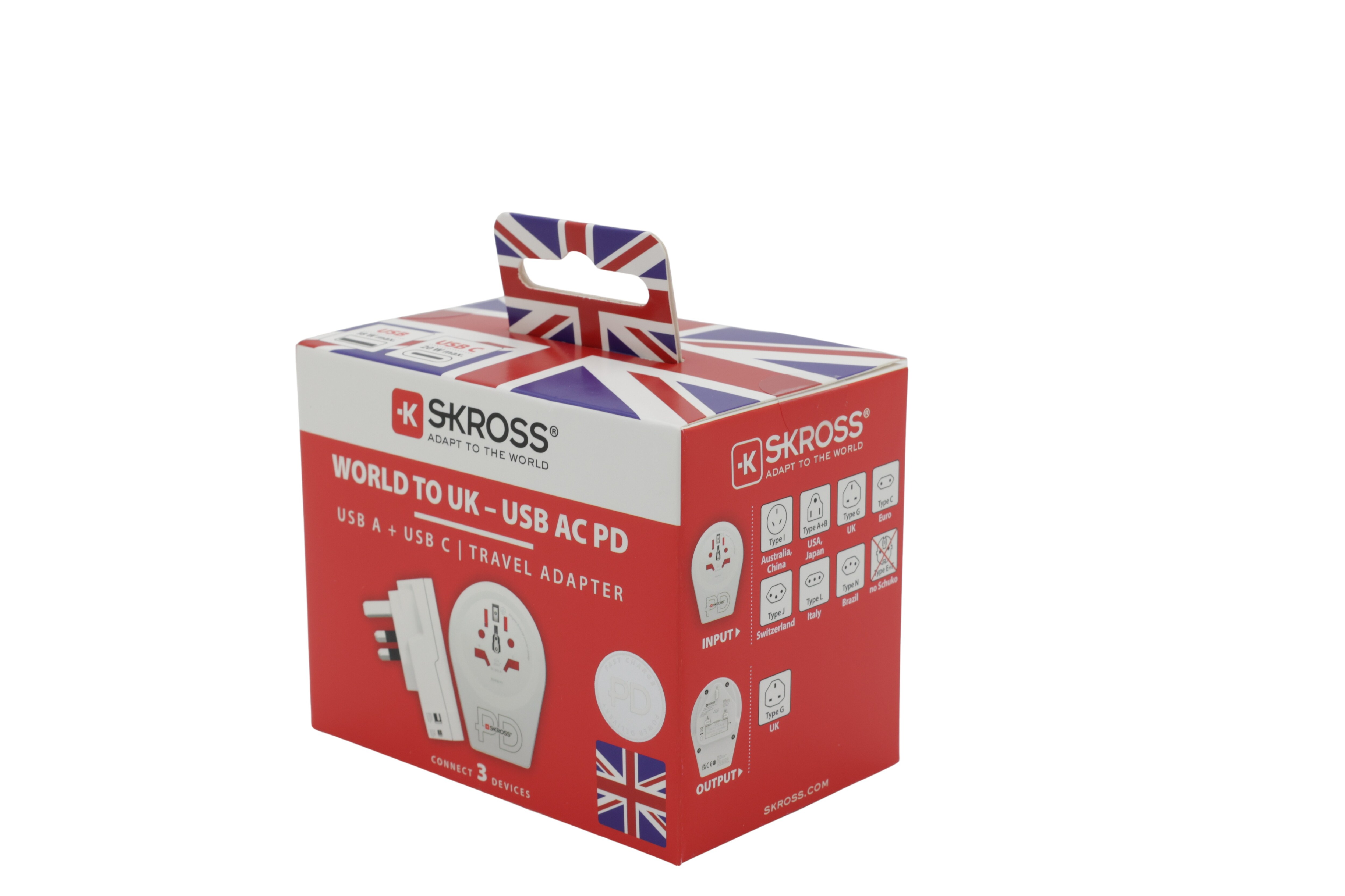 SKROSS World till UK USB AC20PD