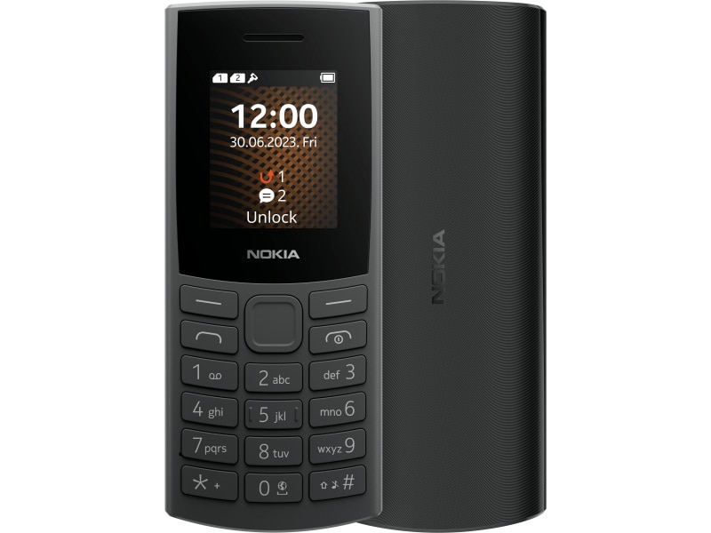 Nokia 105 4G (2024) svart, Dual SIM, feature phone