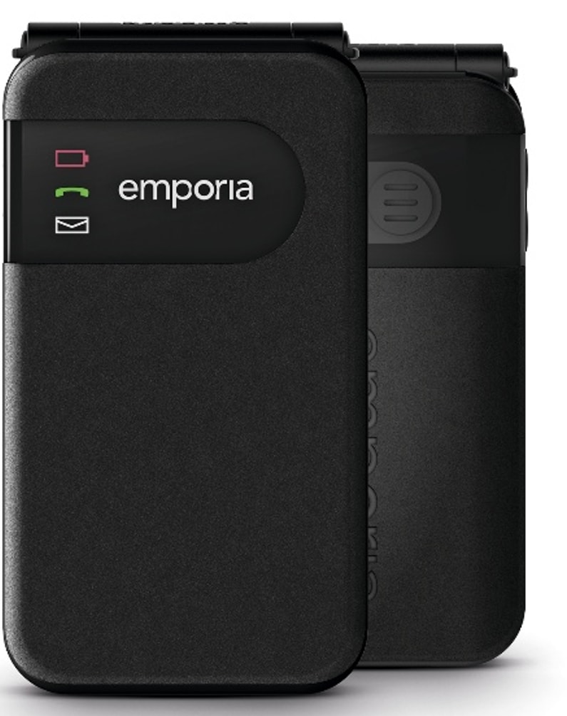 Emporia SIMPLICITYglam (V227) – LTE/4G stortangenttelefon med flip, svart