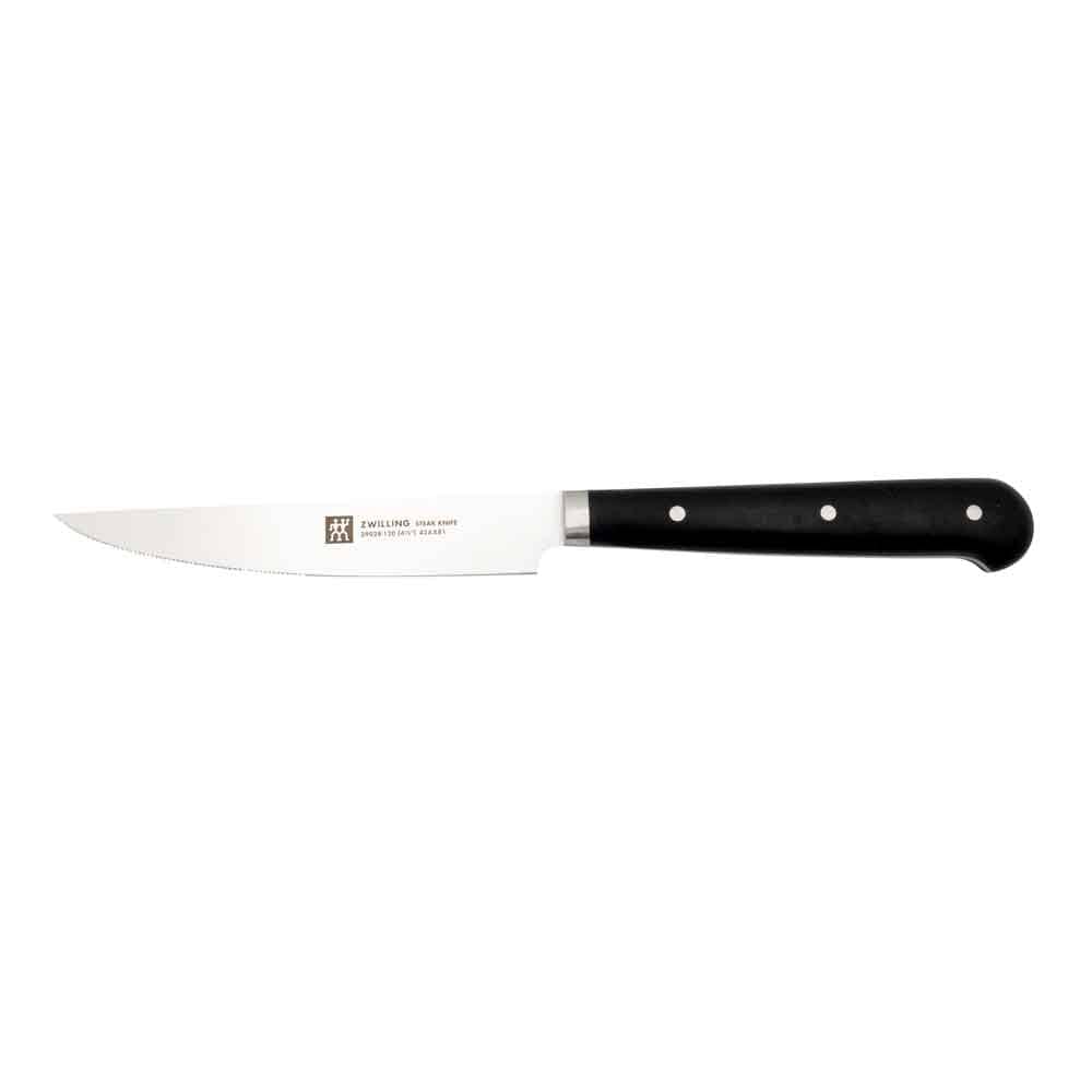 Zwilling 39029002-0 steakset med vågslipning, 4 delar, rostfritt stål, svart/silver