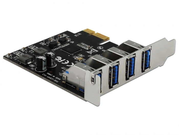 Delock USB 3.0 PCI Express-kort med 4 x externa typ-A-portar